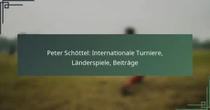 Peter Schöttel: Internationale Turniere, Länderspiele, Beiträge